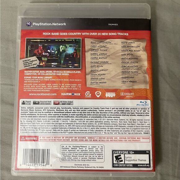 Rock Band Country Track Pack 2 Sony PlayStation 3 PS3 *TESTED* - Picture 3 of 3